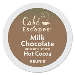 Cafe Escapes Milk Chocolate Hot Cocoa K-Cups, 24/Box