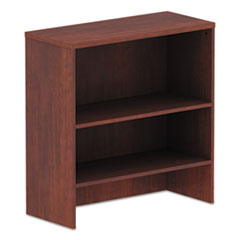 Alera Valencia Series Hutch, 3 Compartments, 34.13w x 15d x 35.38h, Medium Cherry