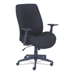 Baldwyn Series Mid Back Task Chair, Supports Up to 275 lb, 19" to 22" Seat Height, Black