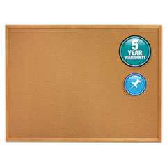 Classic Series Cork Bulletin Board, 96 x 48, Tan Surface, Oak Fiberboard Frame