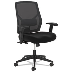 VL581 High-Back Task Chair, Supports Up to 250 lb, 18" to 22" Seat Height, Black