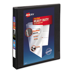 Heavy-Duty Non Stick View Binder with DuraHinge and Slant Rings, 3 Rings, 1" Capacity, 11 x 8.5, Black, (5300)