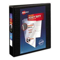 Heavy-Duty Non Stick View Binder with DuraHinge and Slant Rings, 3 Rings, 1.5" Capacity, 11 x 8.5, Black, (5400)