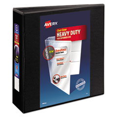 Heavy-Duty View Binder with DuraHinge and Locking One Touch EZD Rings, 3 Rings, 3" Capacity, 11 x 8.5, Black