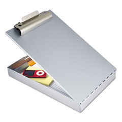 Redi-Rite Aluminum Storage Clipboard, 1" Clip Capacity, Holds 8.5 x 11 Sheets, Silver