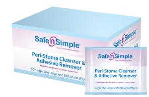 Alcohol Free No Sting 5" x 7" Peri-Stoma Cleanser & Adhesive Remover 50 Wipes/Box