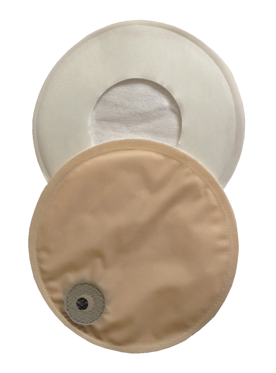 Stoma Cap Round - Acrylic tape collar - Opaque - With Filter - 30 Caps/Box