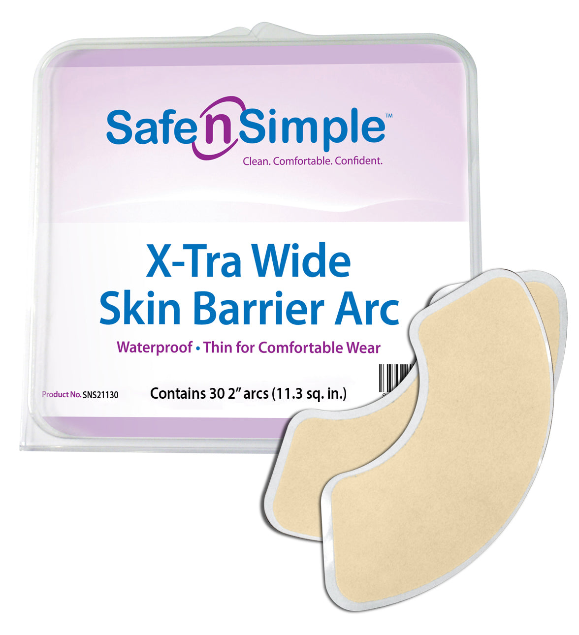 Skin Barrier Arc Extra wide - 2" Hydrocolloid - 20 Arcs/Tray