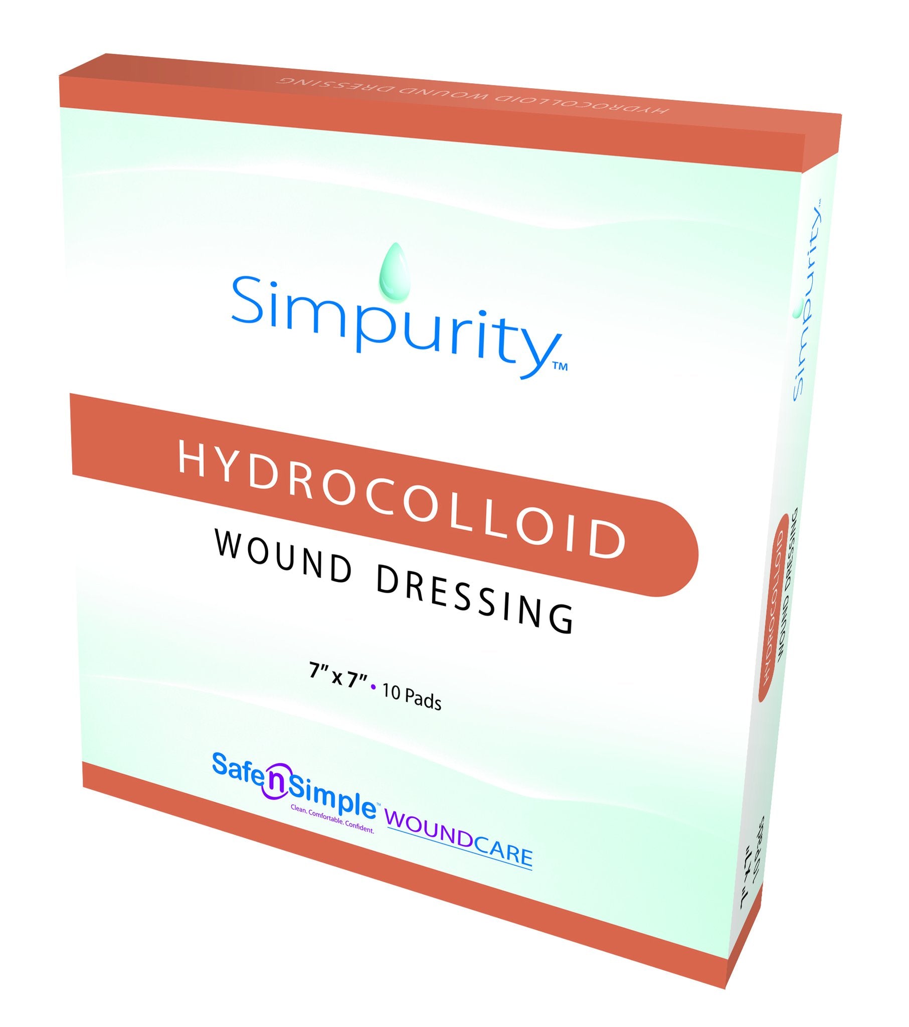 Hydrocolloid 7" x 7" - 0.6 mil thickness - Medium Tack and Medium Absorption - 10 Sheets/Box - Sterilized