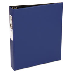 Economy Non-View Binder with Round Rings, 3 Rings, 1.5" Capacity, 11 x 8.5, Blue, (3400)