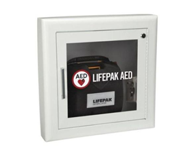 AED WALL CABINET W/ALARM SEMI-RECESSED