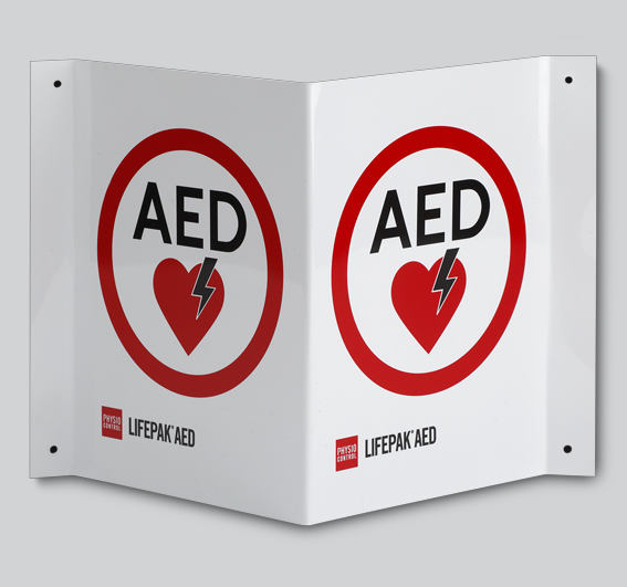 AED WALL SIGN TRADITIONAL W/LOGO TENT 7X8