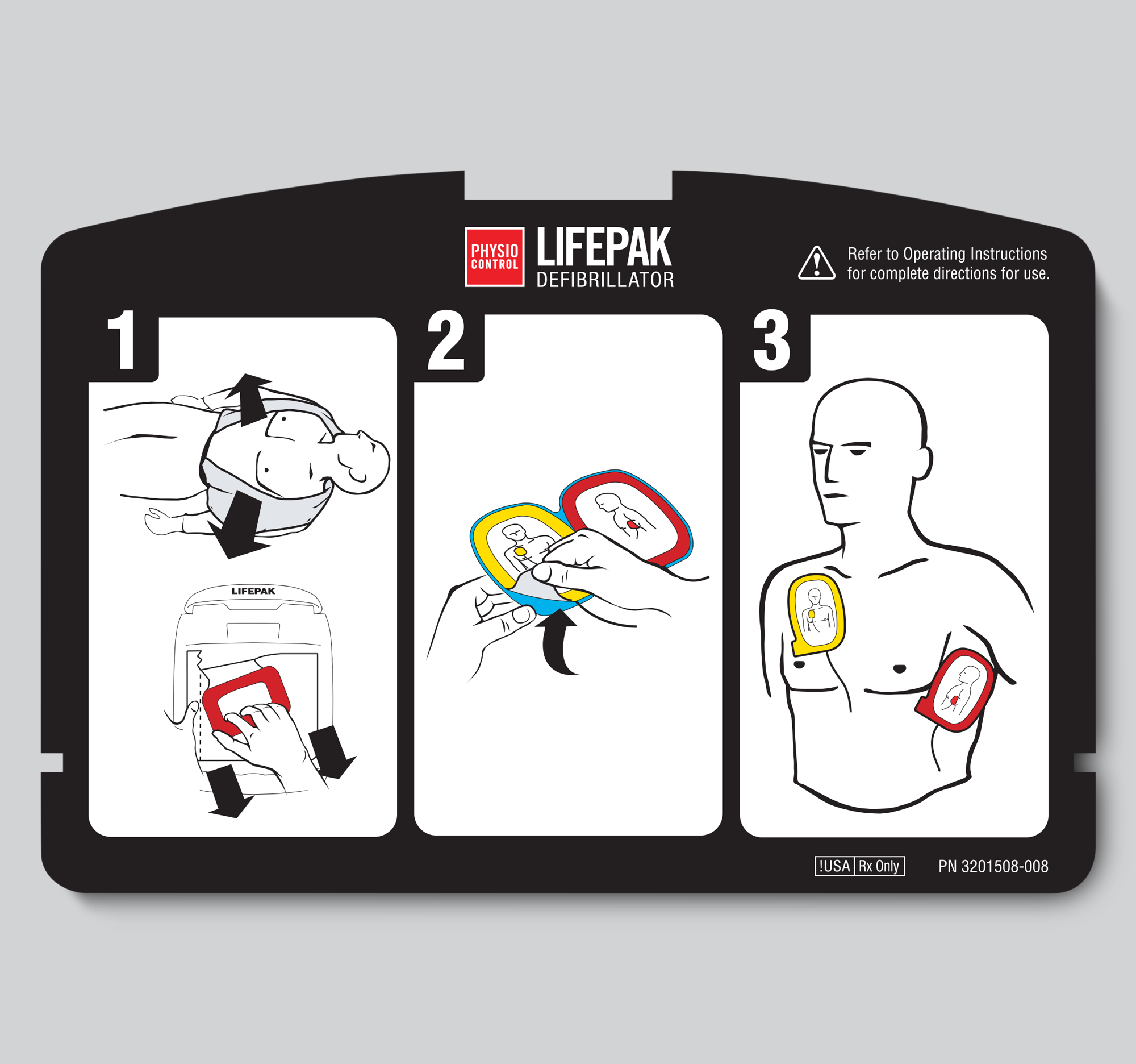 QUIK REF INSTRUCTION CARD FOR AED/CPR