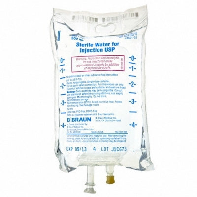 Sterile Water for Injection USP, 500 mL