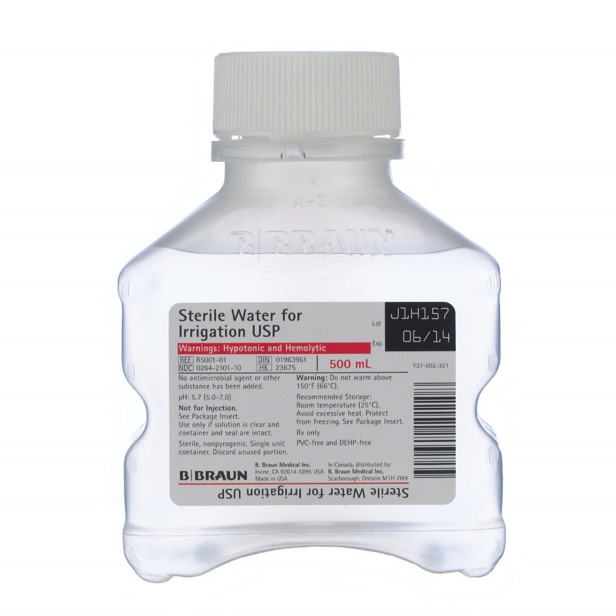 Sterile Water for Irrigation, 500 mL