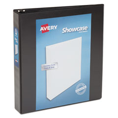 Showcase Economy View Binder with Round Rings, 3 Rings, 1.5" Capacity, 11 x 8.5, Black