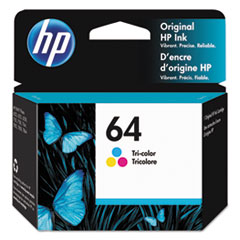 HP 64, (N9J89AN) Tri-Color Original Ink Cartridge