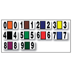 File Right Numbers - Full Set (0-9) -  10 Packs Ringbook 10 / PK