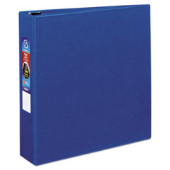 Heavy-Duty Non-View Binder with DuraHinge and One Touch EZD Rings, 3 Rings, 2" Capacity, 11 x 8.5, Blue