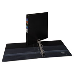 Heavy-Duty Non-View Binder with DuraHinge and One Touch EZD Rings, 3 Rings, 1" Capacity, 11 x 8.5, Black