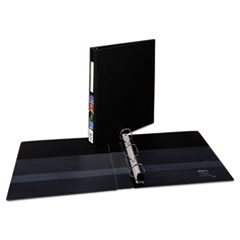 Heavy-Duty Non-View Binder with DuraHinge and One Touch EZD Rings, 3 Rings, 1" Capacity, 11 x 8.5, Black