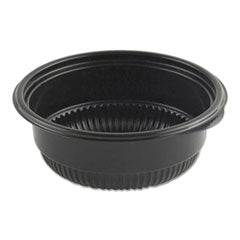 MicroRaves Incredi-Bowl Base, 8 oz, 4.75" Diameter x 1.75"h, Black, Plastic, 500/Carton