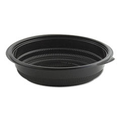 MicroRaves Incredi-Bowl Base, 32 oz, 8.5" Diameter x 1.92"h, Black, Plastic, 150/Carton