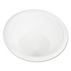 Hi-Impact Plastic Dinnerware, Bowl, 5 to 6 oz, White, 1,000/Carton