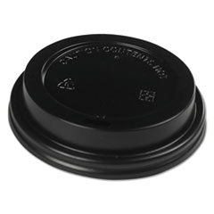 Hot Cup Lids, Fits 10 oz to 20 oz Hot Cups, Black, 1,000/Carton