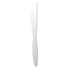 Heavyweight Polypropylene Cutlery, Knife, White, 1000/Carton