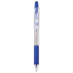 R.S.V.P. RT Ballpoint Pen, Retractable, Medium 1 mm, Blue Ink, Clear Barrel, Dozen