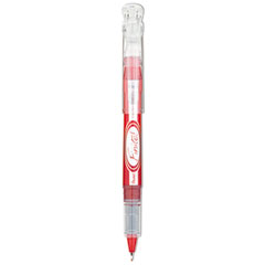 Finito! Porous Point Pen, Stick, Extra-Fine 0.4 mm, Red Ink, Red/Silver/Clear Barrel