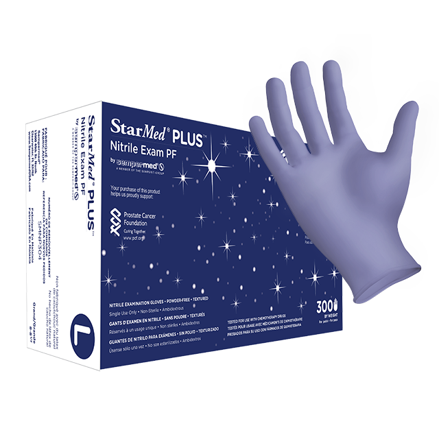 StarMed PLUS Nitrile Exam Powder Free Textured, XS