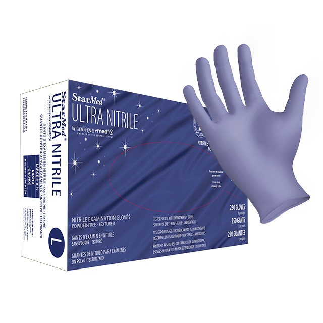 StarMed Ultra Nitrile Exam Powder Free Textured, XS