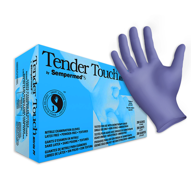 Tender Touch Nitrile Exam Powder Free Textured, XS