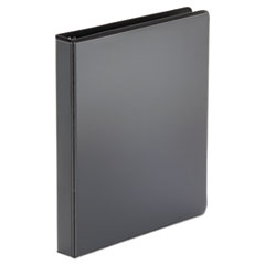 Economy Round Ring View Binder, 3 Rings, 1" Capacity, 11 x 8.5, Black, 12/Carton