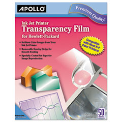 Quick-Dry Color Inkjet Transparency Film with Handling Strip, 8.5 x 11, 50/Box