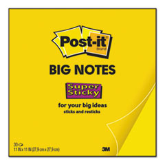 Big Notes, Unruled, 11 x 11, Yellow, 30 Sheets