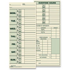 Time Clock Cards, Replacement for 331-10, Two Sides, 3.5 x 8.5, 500/Box