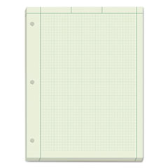 Engineering Computation Pads, Cross-Section Quadrille Rule (5 sq/in, 1 sq/in), Green Cover, 200 Green-Tint 8.5 x 11 Sheets