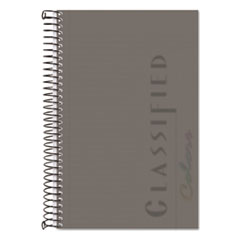 Color Notebooks, 1-Subject, Narrow Rule, Graphite Cover, (100) 8.5 x 5.5 White Sheets