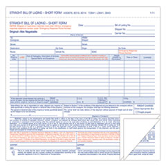 Hazardous Material Short Form, Three-Part Carbonless, 7 x 8.5, 250 Forms Total