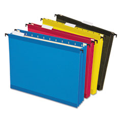 SureHook Hanging Pocket File, Letter Size, 1/5-Cut Tabs, Assorted Colors, 4/Pack