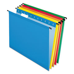 SureHook Hanging Folders, Letter Size, 1/5-Cut Tabs, Assorted Colors, 20/Box