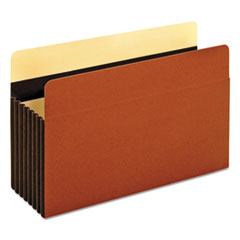 Heavy-Duty File Pockets, 7" Expansion, Legal Size, Redrope, 5/Box