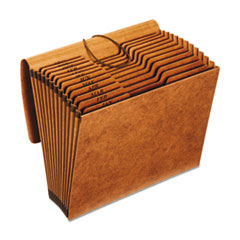 Heavy-Duty Expanding File with Reinforced Flap, 12 Sections, Elastic Cord Closure, 1/3-Cut Tabs, Letter Size, Redrope