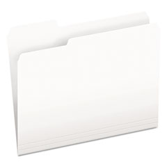 Colored File Folders, 1/3-Cut Tabs: Assorted, Letter Size, White, 100/Box