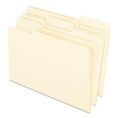 Earthwise by Pendaflex 100% Recycled Manila File Folder, 1/3-Cut Tabs: Assorted, Legal Size, 0.75" Expansion, Manila, 100/Box