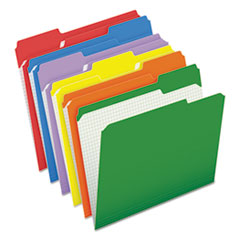 Double-Ply Reinforced Top Tab Colored File Folders, 1/3-Cut Tabs: Assorted, Letter, 0.75" Expansion, Assorted Colors, 100/Box