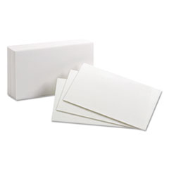 Unruled Index Cards, 3 x 5, White, 100/Pack